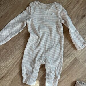 Striped Cream Kids One Piece